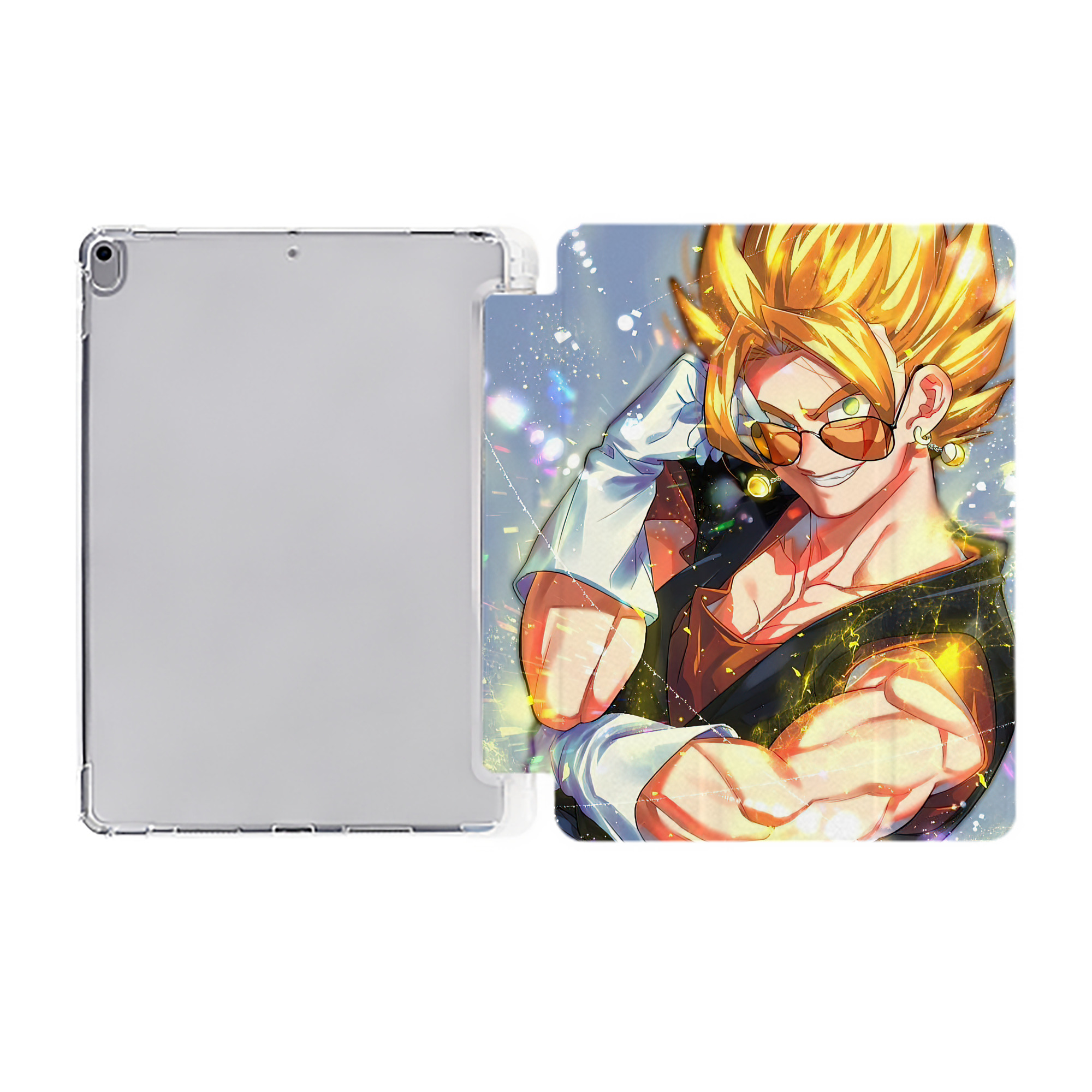 （画像用） ドラゴンボール DRAGON BALL IPad ケース ペン収納付き 三つ折りスタンド PUレザー×シリコン 対応機種9.5/10.5/10.9インチ